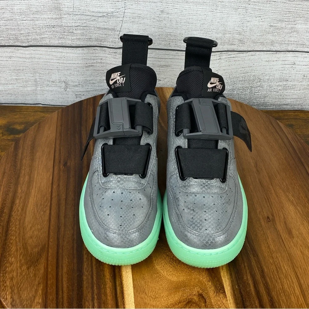 Nike Air Force 1 Utility Cool Grey OBJ Odell Beckham Jr Shoe AV2040-001 Kids 5.5